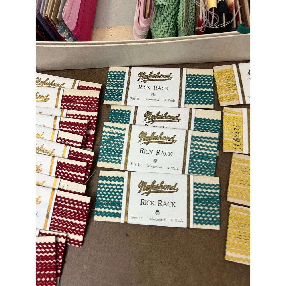 Vintage Nufashond Rick Rack Bias Tape Lot NOS Mercerized Trim Sewing Notions